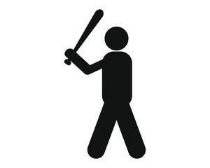 simple icon vector with baseball player shape