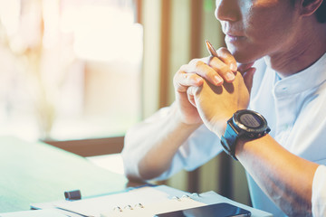 Stressed business concept,  business decision  for strategy startup of business investment