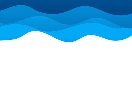 Blue alternating wave on top abstract vector background