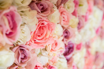 Pink Tone Bouquet Artificial Rose Flowers for Decoration