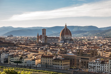 Fototapeta na wymiar Skyline of Florence,Tuscany, Italy. Saint Mary in Flower Dome.