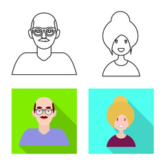 Vector design of clothing and fashion sign. Set of clothing and nationality vector icon for stock.