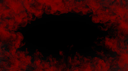 Blood on Black Background 3D Illustration