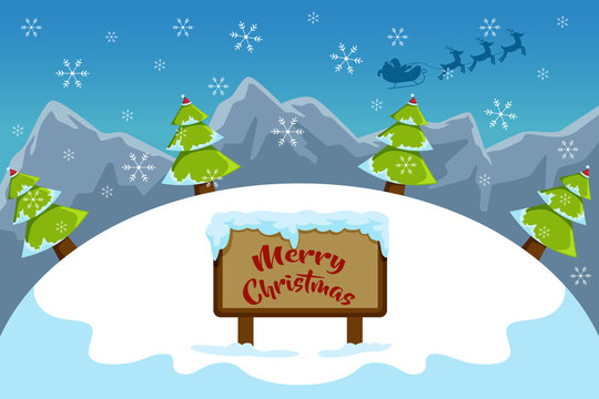 Merry Christmas Sign Illustration