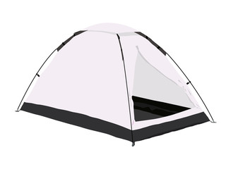 tent white realistic vector illustration isolated © Ihor