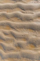 Struktur im Sand am Strand 