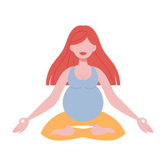Obraz na płótnie Canvas Yoga for pregnant woman concept. Fitness and sport