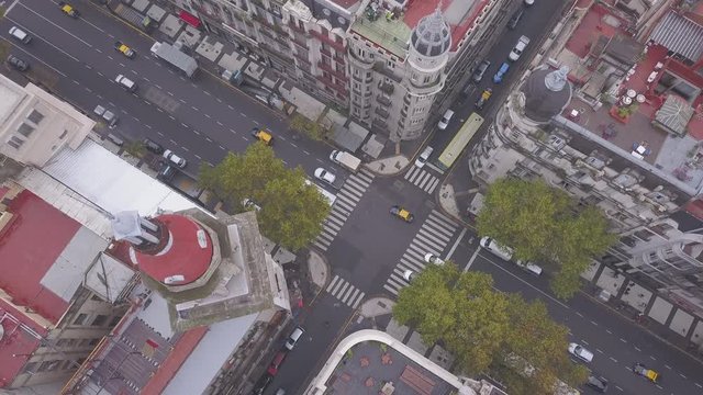 Aerial view of the city of Buenos Aires, Argentina (Original DJI Mavic Pro clip shot in flat D-Log profile)
