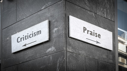 Street Sign Praise versus Criticism