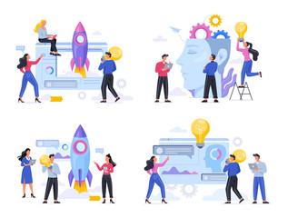 Business people work in team. Finding new idea concept.