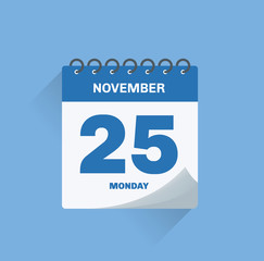 Day calendar with date November 25.