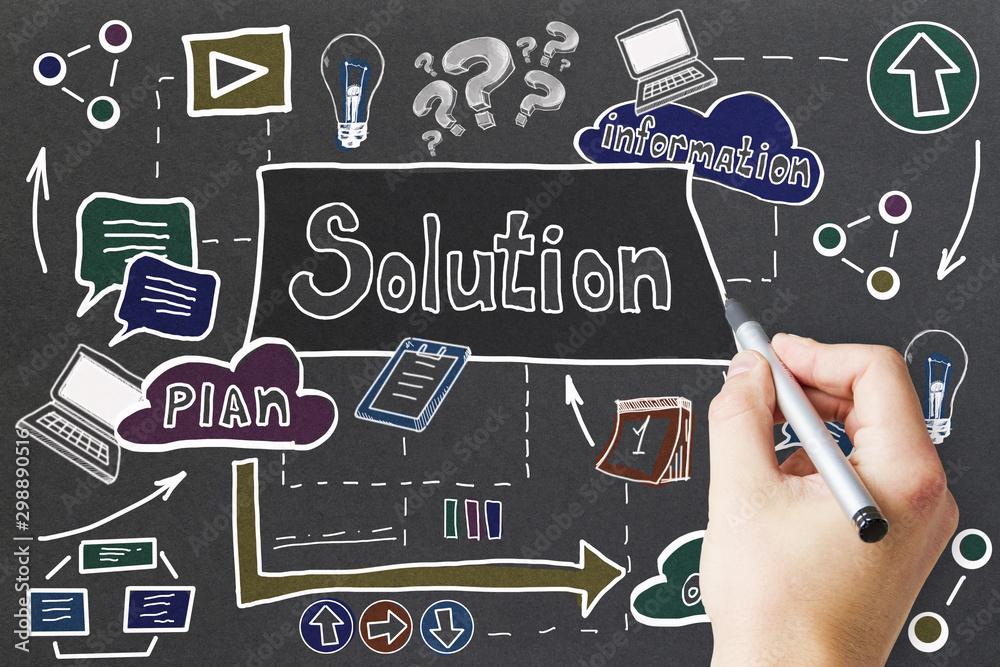 Poster creative solution sketch background