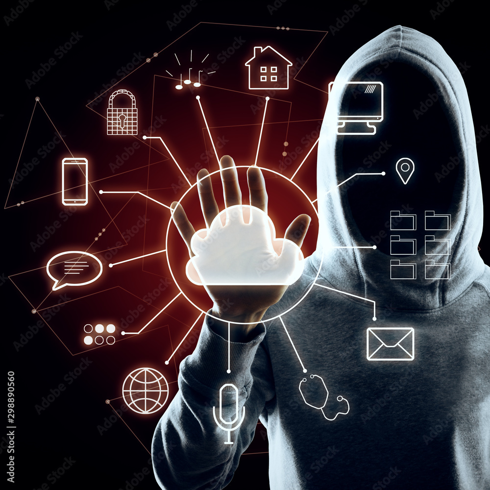 Poster cloud computing and malware concept