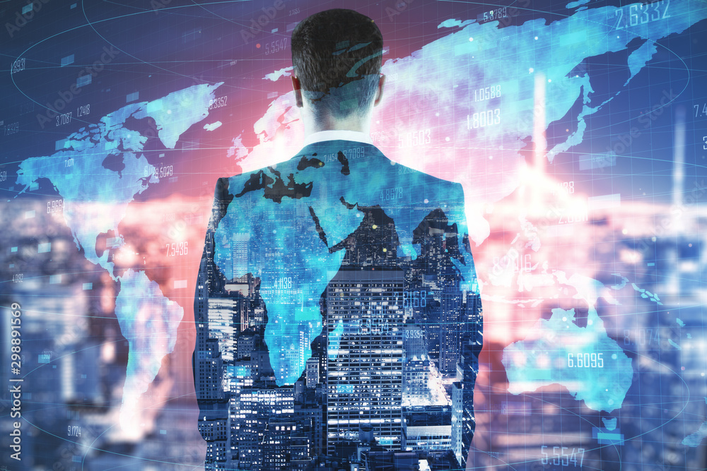 Aufkleber global network and ai concept
