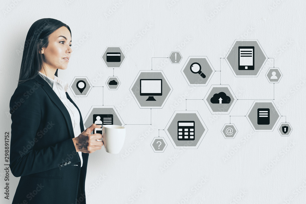 Poster Database and technology concept