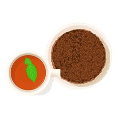 Chocolate biscuit icon. Isometric illustration of chocolate biscuit vector icon for web