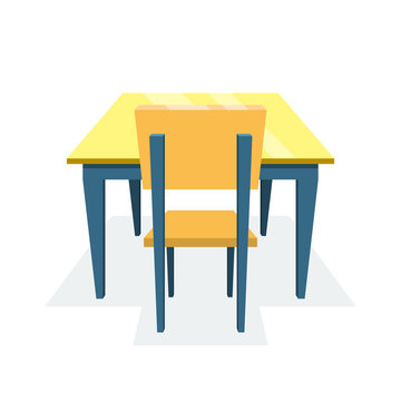recommend clip art: School desk vector design illustration isolated on white background