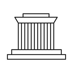 Vector illustration of building and mausoleum sign. Collection of building and vietnamese vector icon for stock.