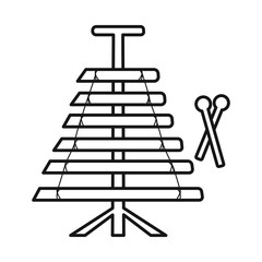 Vector illustration of musical and vietnam symbol. Set of musical and instrument stock symbol for web.