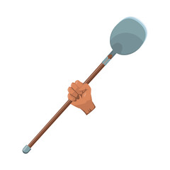 Isolated object of coa and tool icon. Graphic of coa and hand stock symbol for web.