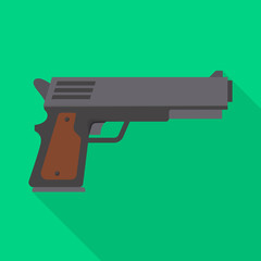 Isolated object of pistol and caliber sign. Graphic of pistol and handgun vector icon for stock.