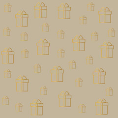 golden gift pattern- vector illustration