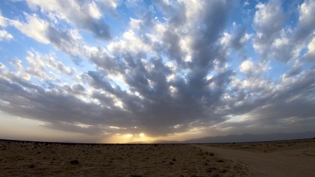desert landscape time lapse in  Mojave California