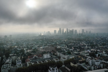 Fototapeta na wymiar default A foggy day in Frankfurt am Main.