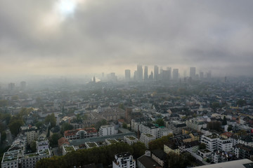 Fototapeta premium default A foggy day in Frankfurt am Main.