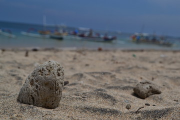 Bali Beach with coral and sand