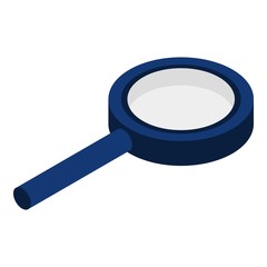 Magnify glass icon. Isometric of magnify glass vector icon for web design isolated on white background