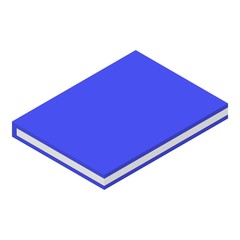 Blue book icon. Isometric of blue book vector icon for web design isolated on white background