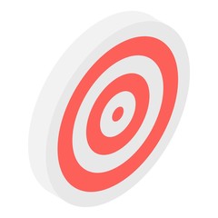 Archery target icon. Isometric of archery target vector icon for web design isolated on white background