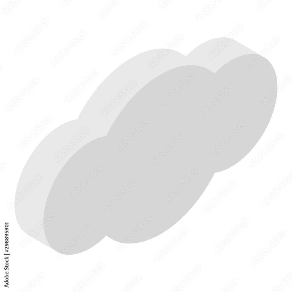 Poster data cloud icon. isometric of data cloud vector icon for web design isolated on white background