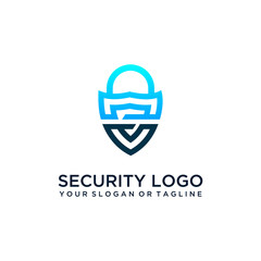 Fototapeta premium security logo design vector template
