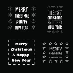 Have a merry christmas and happy new year. Set of Calligraphy sayings for print. Vector Quotes