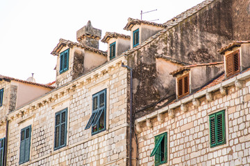 Fototapeta na wymiar Dubrovnik, Croatia - July, 2019: Old streets of old city Dubrovnik in south of Croatia.