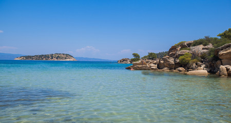 Fototapeta premium Summer nature landscape and beautiful seascape