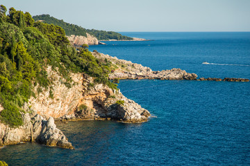Dubrovnik city seascape, Croatia, Adriatic sea coast