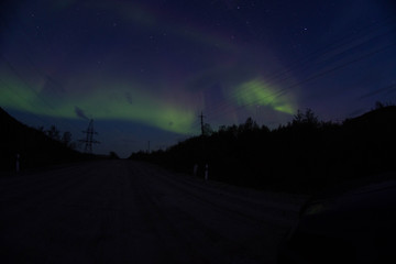 Northern lights in Russia
