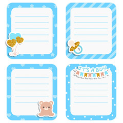 Set of cute creative cards