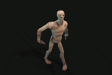 Fantasy character Mummy - 3D render, on dark background