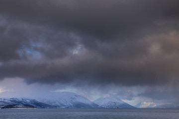 Fototapeta na wymiar Der Norden von Norwegen im Winter