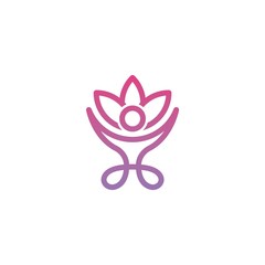 human flower logo