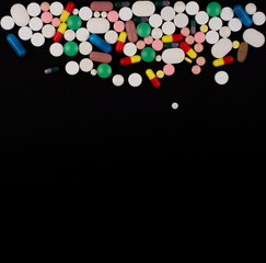 Medical background with pills.