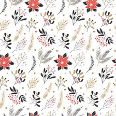 Texture for fabric, wrapping, textile, wallpaper, apparel. Merry Christmas, Happy New Year seamless pattern.