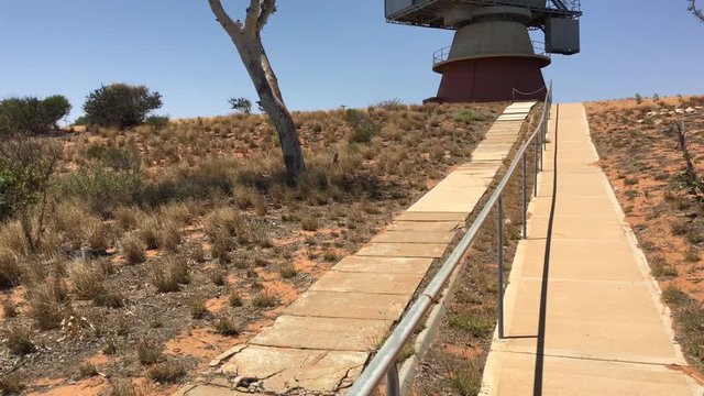 OTC NASA Satellite Earth Station in Carnarvon Western Australia, built in 1964 to support NASA space missions as tracking station to Gemini, Apollo and Skylab programs.