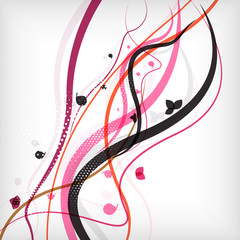 Autumn floral nature fall background. Modern nature abstract template.