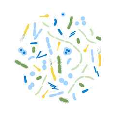 Vector illustration of pathogenic bacteria 