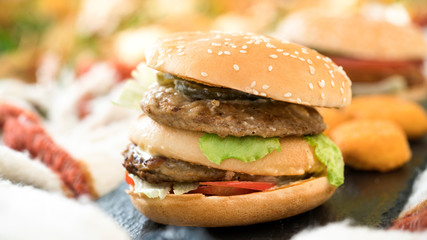 grilled chicken burger unhealthy food.